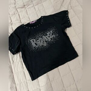 Bratz x dolls kill Y2K 2000s style rhinestone crop top